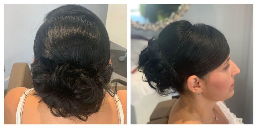 Recogido en cabello corto Tupelu Peluquería Ainsa Sobrarbe